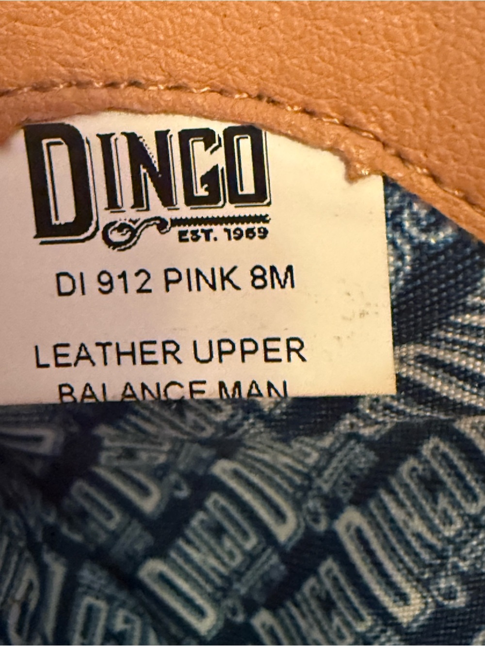 Dingo Hold Your Horses Vintage Western Boots Pink/White Size 8 - Picture 12 of 14